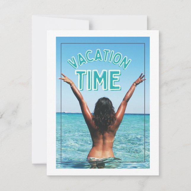 Urlaubszeit Feiertagskarte (Vorderseite)