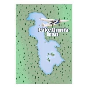 Urmia-See Iran Reise Karte Fotodruck