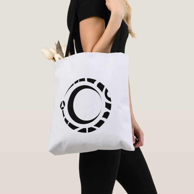 Uroboros und Mond Pagan Wicca Alchemy Tote Bag Tasche (Von Nahem)