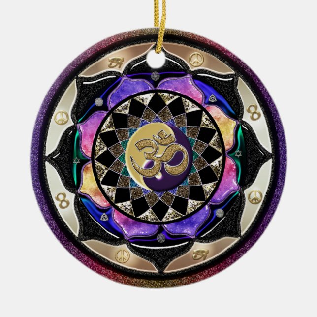 UROCK! Überraschungs-Mandala-Verzierung Keramikornament (Vorne)
