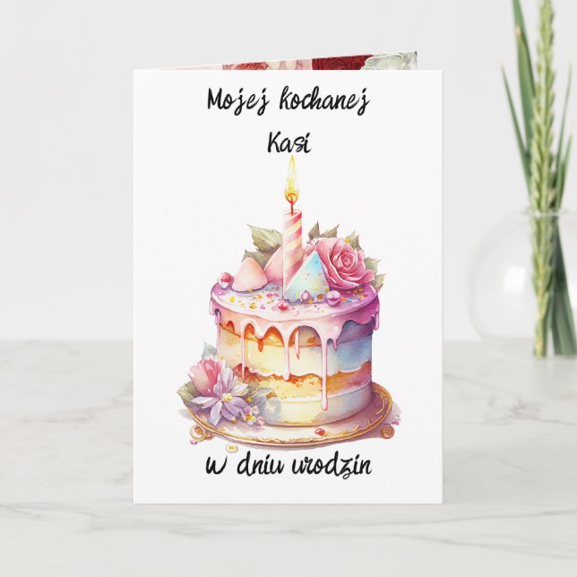 Urodziny - Carte d'anniversaire polonaise personna (Devant)