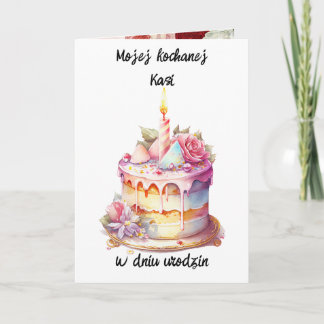 Urodziny - Carte d'anniversaire polonaise personna