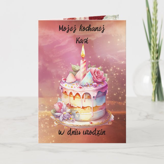 Urodziny - Carte d'anniversaire polonaise personna (Devant)