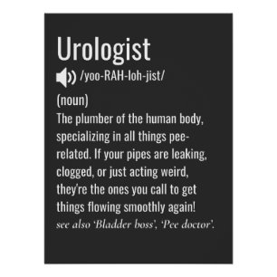 Urologe Definition lustig Urologie Poster