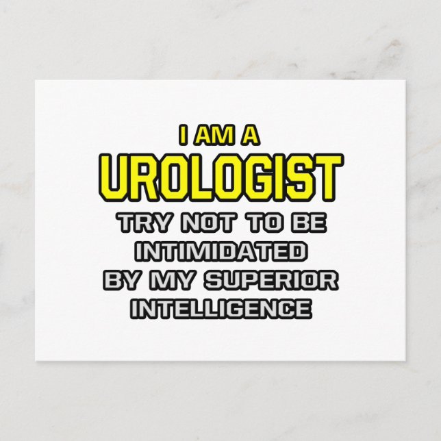 Urologe... Superior Intelligence Postkarte (Vorderseite)