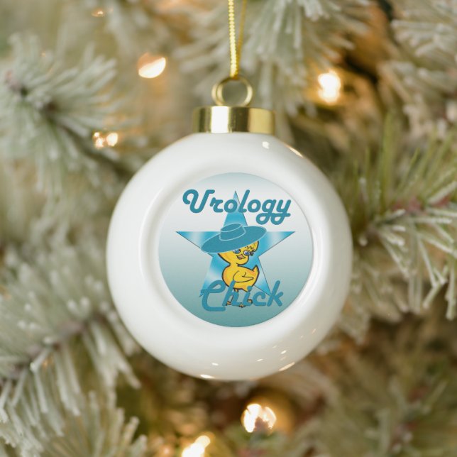 Urologie Chick #7 Keramik Kugel-Ornament (Baum)