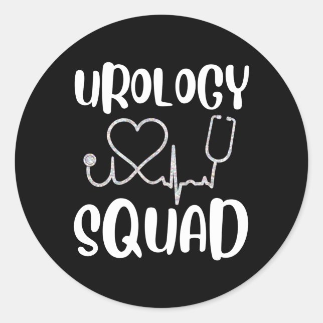 Urologie Squad Urologist Nurse Doctor Runder Aufkleber (Vorderseite)