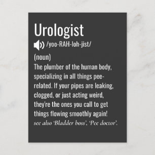 urologistische Definition lustige Urologie Postkarte