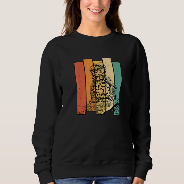 Uromastyx Agame  Colorful Retro Dabb Lizard Sweatshirt (Vorderseite)