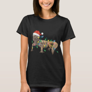Uromastyx Christmas Lights Weihnachtsmannmütze Dab T-Shirt