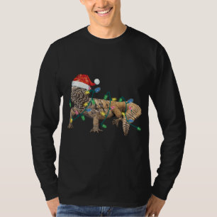 Uromastyx Christmas Lights Weihnachtsmannmütze Dab T-Shirt