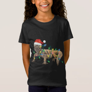 Uromastyx Christmas Lights Weihnachtsmannmütze Dab T-Shirt