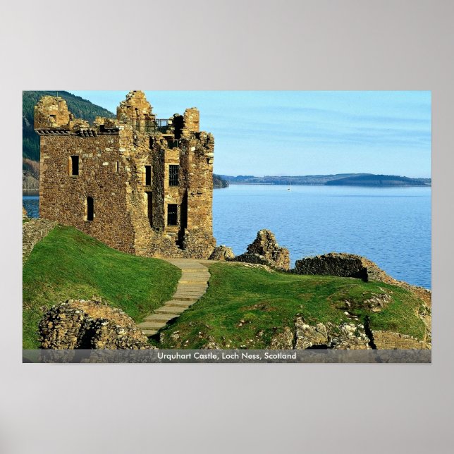 Urquhart Castle, Loch Ness, Schottland Poster (Vorne)