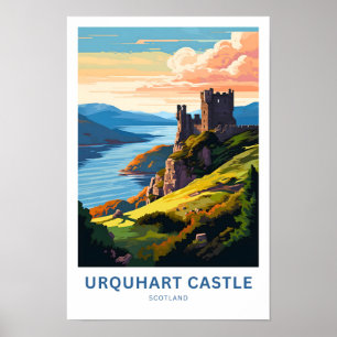Urquhart Castle Scotland Travel Print Poster
