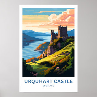 Urquhart Castle Scotland Travel Print Poster