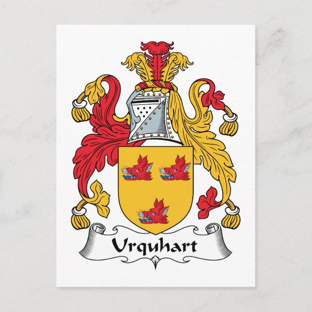 Urquhart Familienwappen Postkarte (Vorderseite)