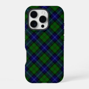 Urquhart-Tartan blau grün Karo iPhone 16 Pro Hülle