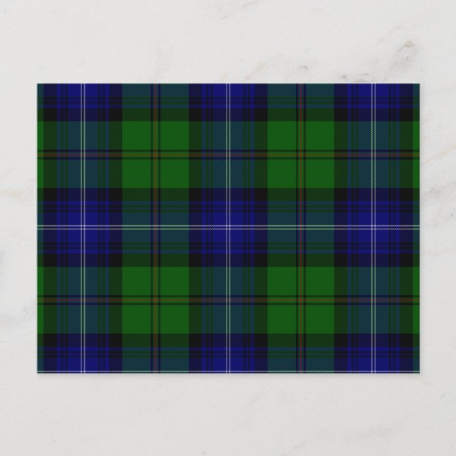 Urquhart tartan blue kariert postkarte (Vorderseite)