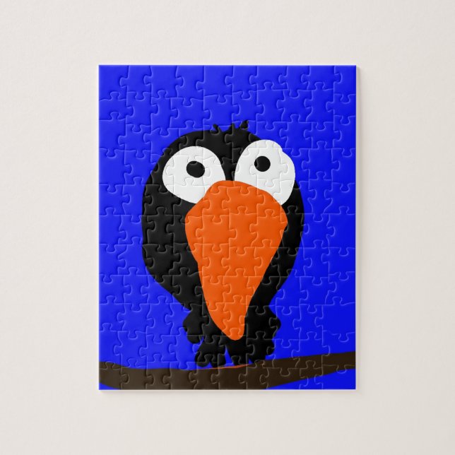 Urraco zeichnend schwarzer Vogel (Vertikal)