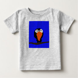 Urraco zeichnend schwarzer Vogel Baby T-shirt