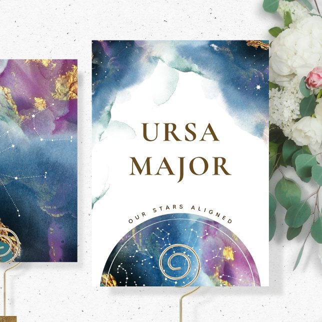 Ursa Major Table Sign Celestie Watercolor Thema Einladung (Von Creator hochgeladen)