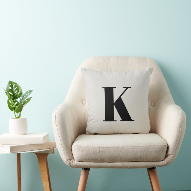 Urschrift | Monogram Modern Stylish Trendy Kissen (Stuhl )