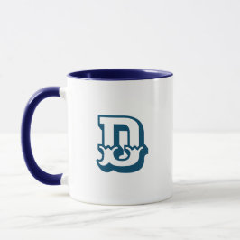 Urschrift | Monogram Modern Trendblue Color Tasse