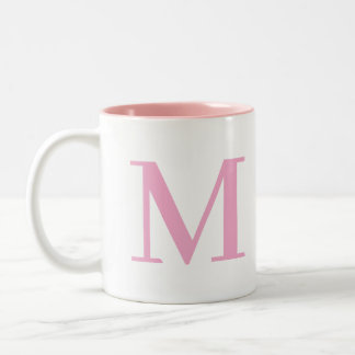 Urschrift | Monogram Modern Trendy Zweifarbige Tasse