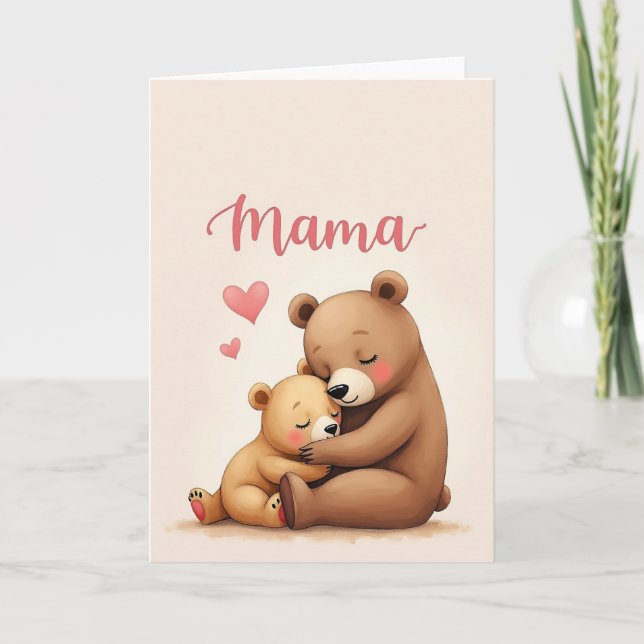 Ursine Muttertagshugkarte Karte (Vorderseite)
