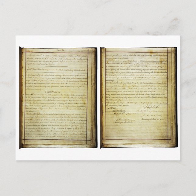 URSPRUNG 14. Änderung der Verfassung der Vereinigt Postkarte (Vorderseite)