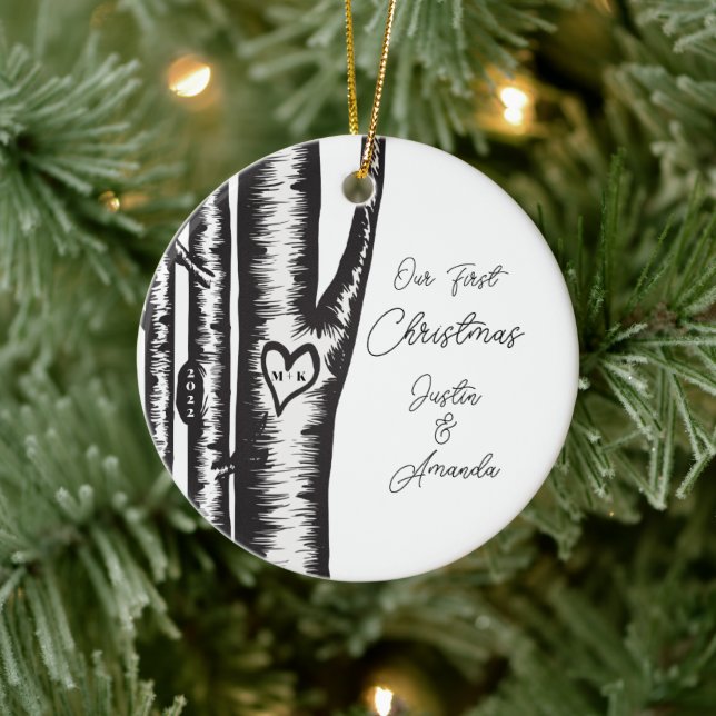 Ursprünge auf drei Paaren Keramik Ornament (Baum)