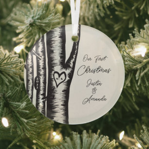Ursprünge auf drei Paaren Ornament Aus Glas