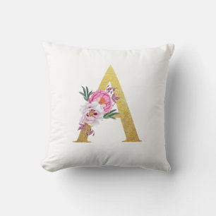 Ursprünglich ein Blumenluxus Elegant Gold Rosa Blu Kissen