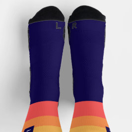 Ursprünglich gestreifte Socken. Personalisiert. Te Socken