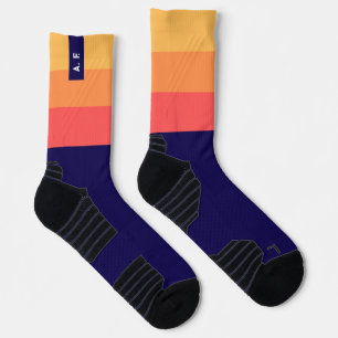 Ursprünglich gestreifte Socken. Personalisiert. Te Socken