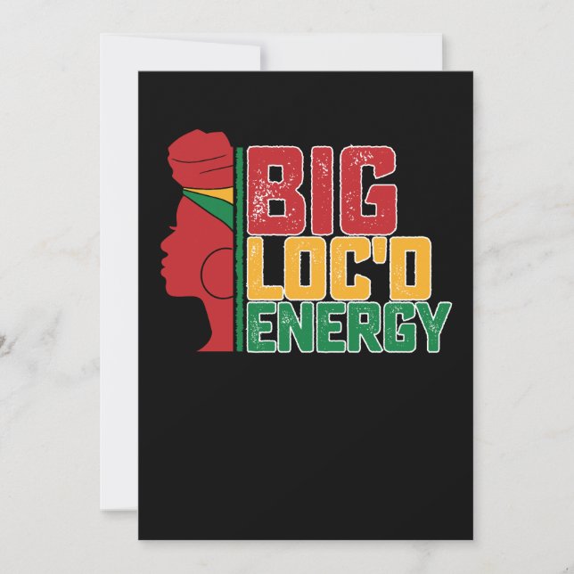 Ursprünglich war die "Big Loc'd Energy Black Freed Einladung (Vorderseite)