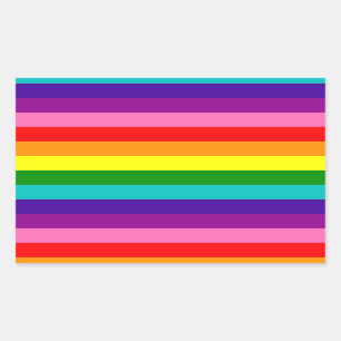 Ursprüngliche 8-Stripe LGBT Gay Rechteckiger Aufkleber