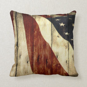 Ursprüngliche Americanascheunen-Holz-amerikanisch Kissen