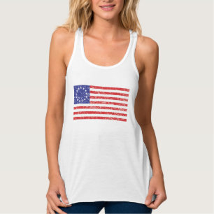 Ursprüngliche amerikanische Flagge 1776 Betsy Ros Tank Top