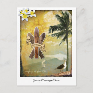 Ursprüngliche digitale Kunst im Surf-Stil inspirie Postkarte
