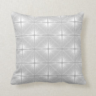 Ursprüngliche geometrische Schnüre in Grauem und Kissen