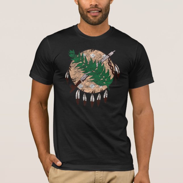 Ursprüngliche Grunge-Oklahoma-Staats-Flagge T-Shirt (Vorderseite)