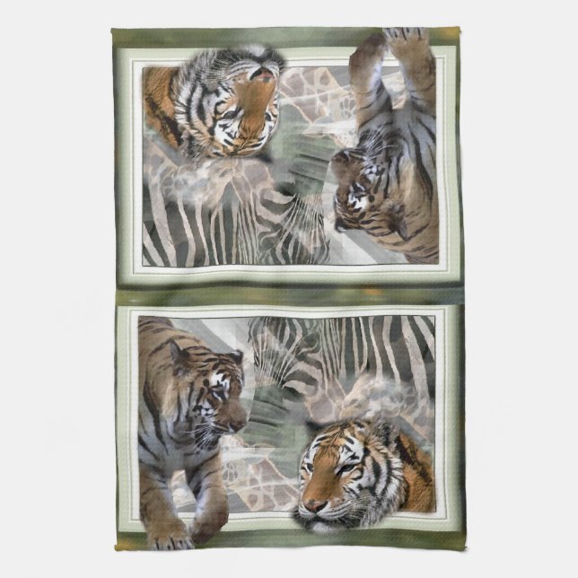 Ursprüngliche Jungle Print Geschirrtuch (Vertikal)