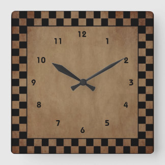 Ursprüngliche Karo-Wand-Uhr Quadratische Wanduhr