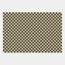 Ursprüngliche Karos in rustikalen Ländern Geschenkpapier Set