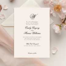 Ursprüngliche klassische Elegant Nachname Letter W