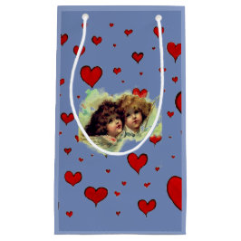 URSPRÜNGLICHE KUNSTANGELN UND HERZEN IN BLAUER-GEG KLEINE GESCHENKTÜTE