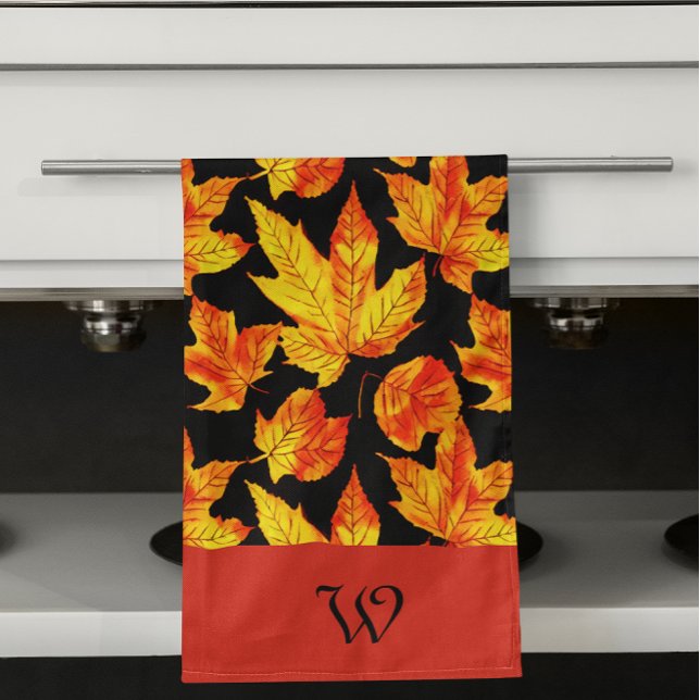 Ursprüngliche l Herbstlaube Custom Kitchen Handtüc Geschirrtuch (KItchen Towels with Initial Design)