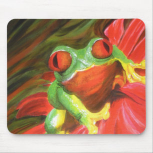 Ursprüngliche Malerei "Baum-Frosch" Mousepad