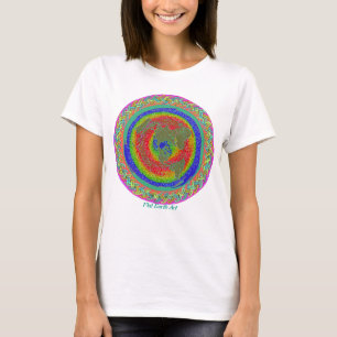 Ursprüngliche Malerei der flachen Erdbibel-Schrif T-Shirt